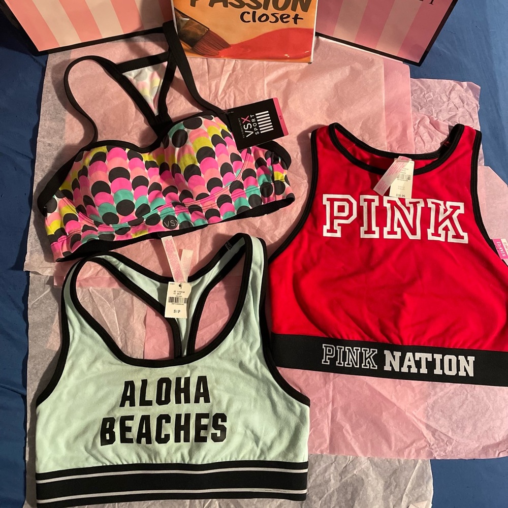 Victoria’s Secret & PINK Y2K style Bra Bundle ( sizes 32B & SMALL’S )